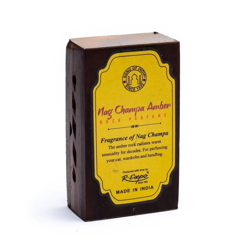 Resina de incienso Nag Champa/Ámbar en caja de madera