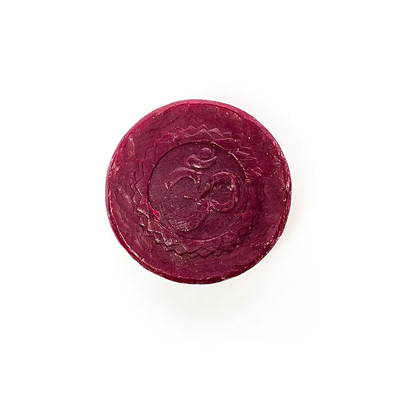 Holy Lama jabón chakra corona en hoja de palma