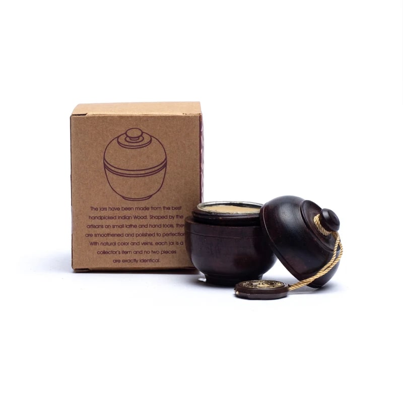 Perfume sólido Jazmín en madera de palisandro