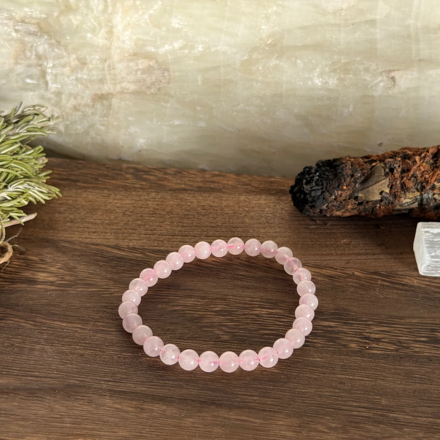 Pulsera cuarzo rosa
