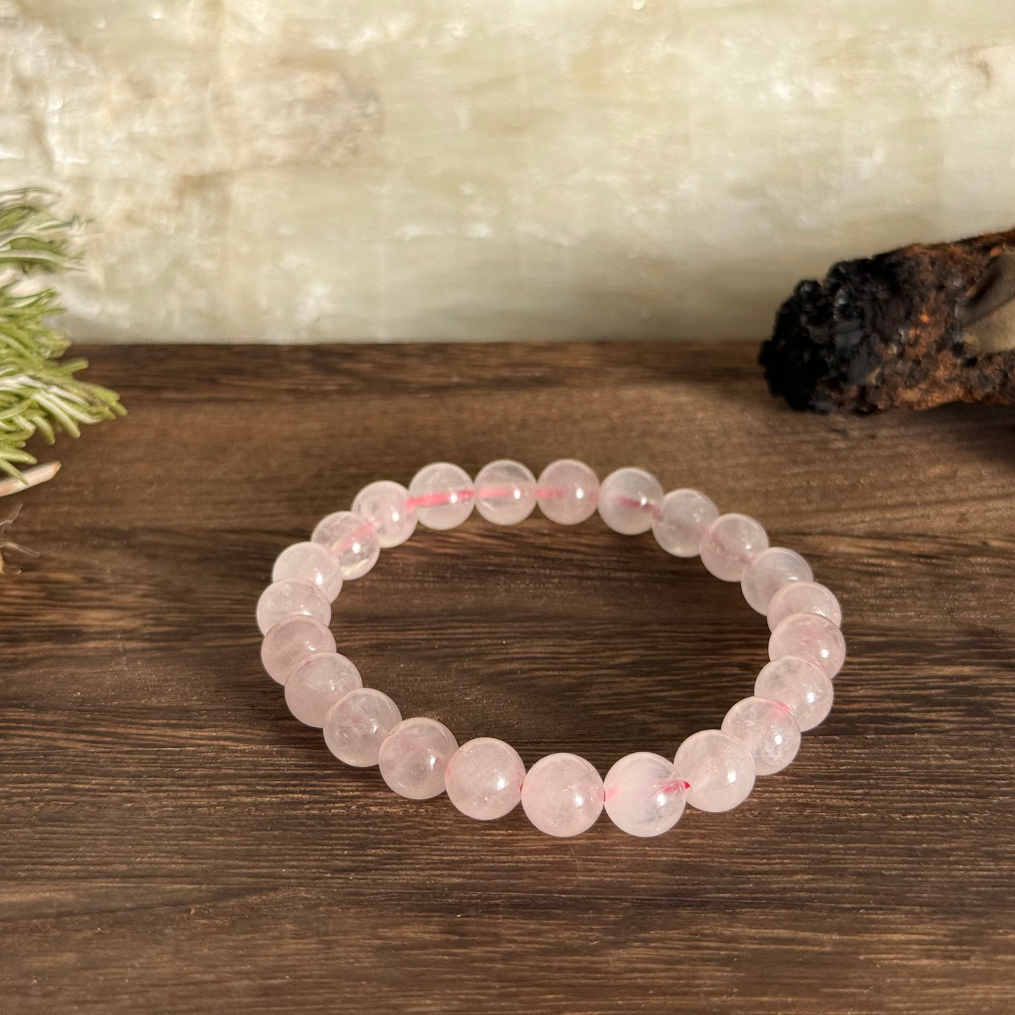 Pulsera cuarzo rosa
