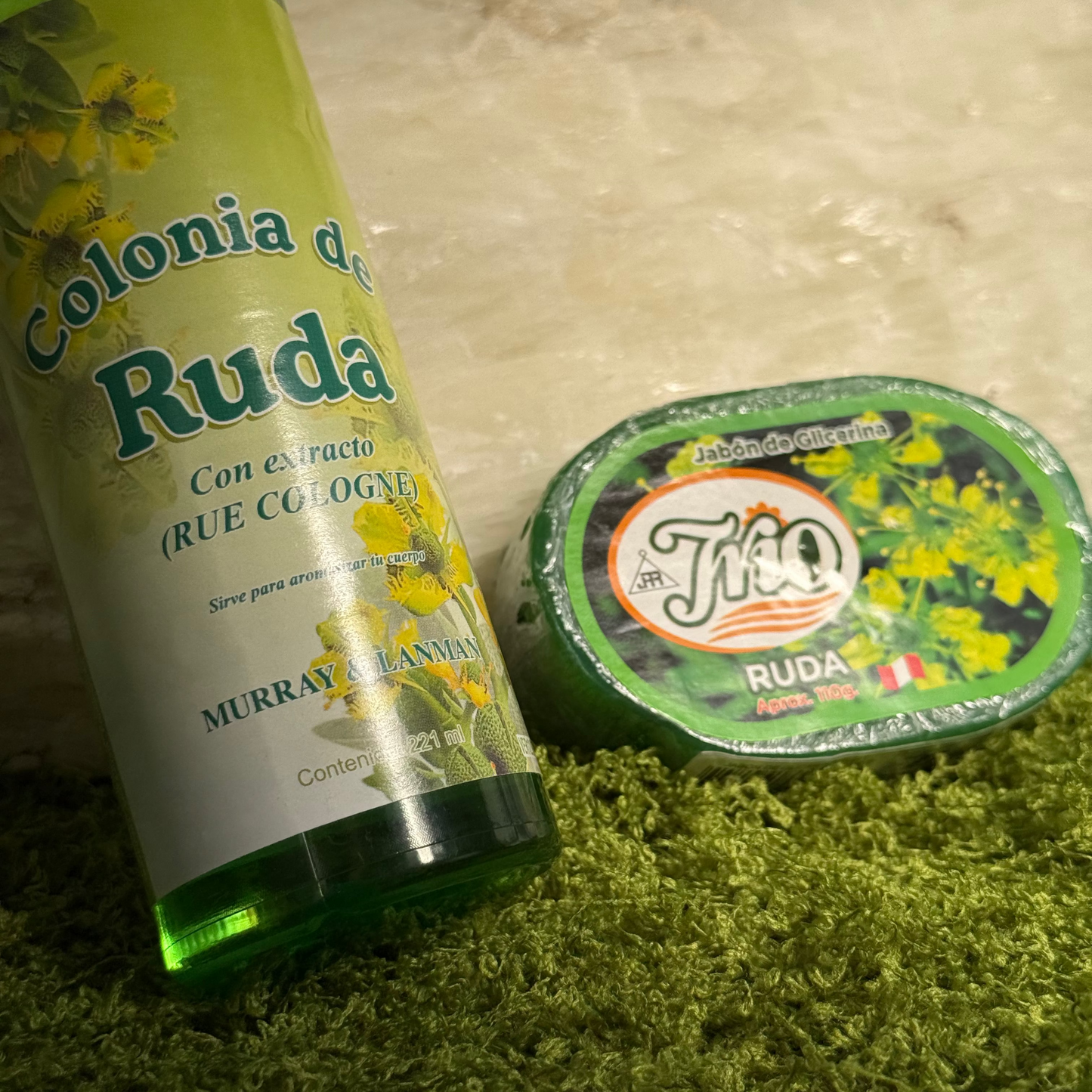 Pack Jabón y Agua de Ruda – Perú (Ruda Cologne Water) 221ml | Murray & Lanman Loción perfumada ancestral para limpieza y armonía espiritual
