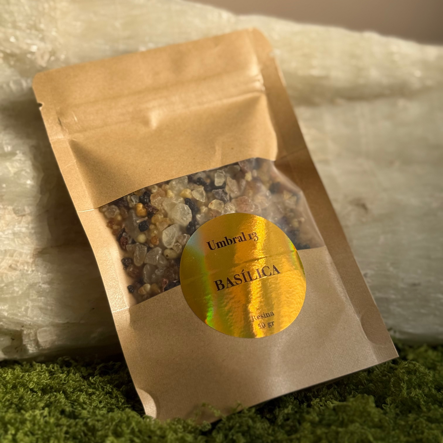 Resina Basílica 50 gr (incienso (olibanum), mirra, benjuí y copal)