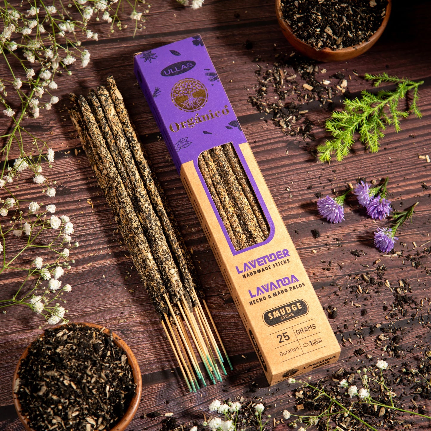 Incienso Orgánico Ullas Lavanda