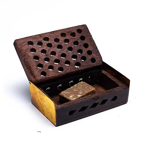 Resina de incienso Ámbar en caja de madera