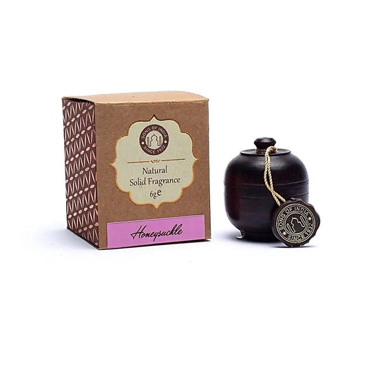 Perfume sólido Madreselva en madera de palisandro