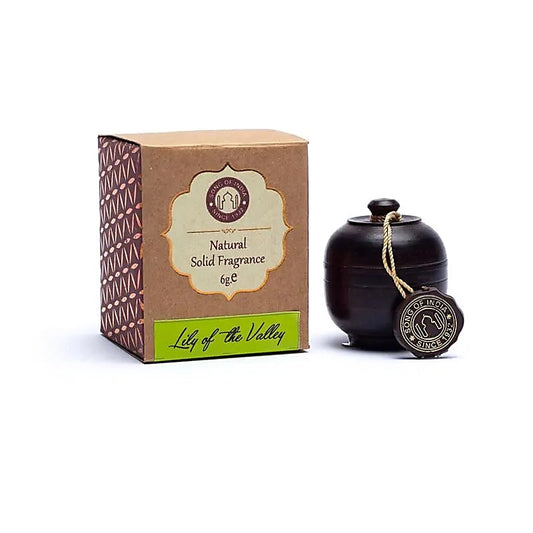 Perfume sólido Lirio del Valle en madera de palisandro