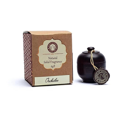 Perfume sólido Orquídea en madera de palisandro