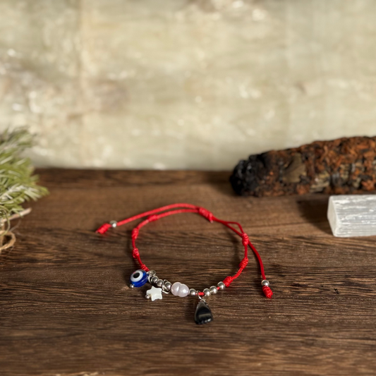 Pulsera 7 nudos mano de Fátima y ojo Turco