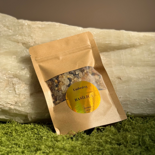 Resina Basílica 50 gr (incienso (olibanum), mirra, benjuí y copal)